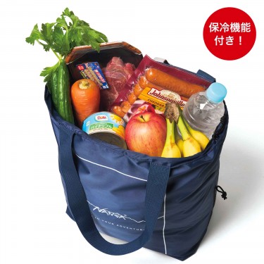 【新品未使用タグ付】On チャック付きトートバッグ 35L 2025年8月号《付録》NANGA [ナンガ] 小さくたためる！ 保冷機能付き