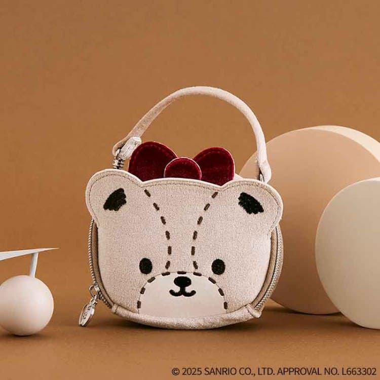 HELLO KITTY × BRILMY ミニコスメポーチ HELLO KITTY × BRILMY ズボラに優しい♡ベロア素材ポーチ＆チャーム