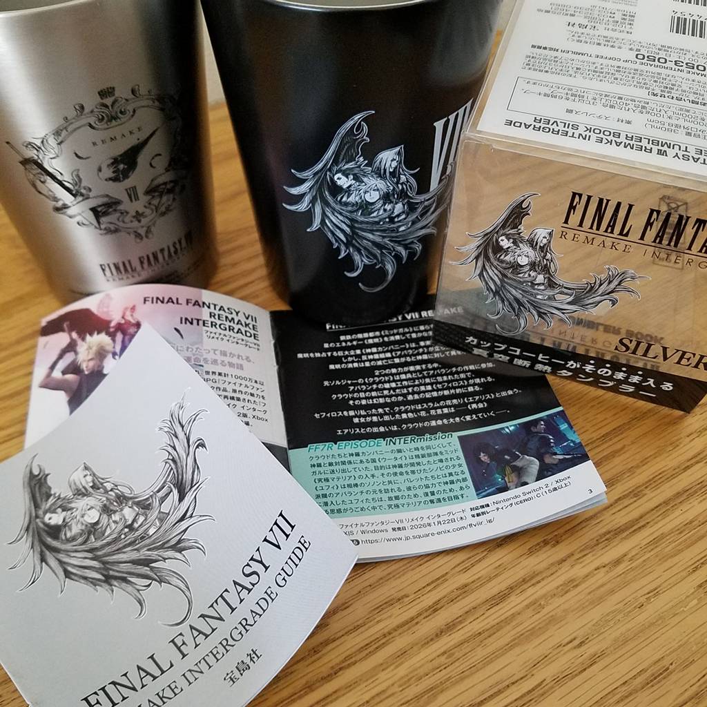FINAL FANTASY VII REMAKE タンブラー　新品未開封 シルバー】FINAL FANTASY VII REMAKE INTERGRADE CUP COFFEE TUMBLER